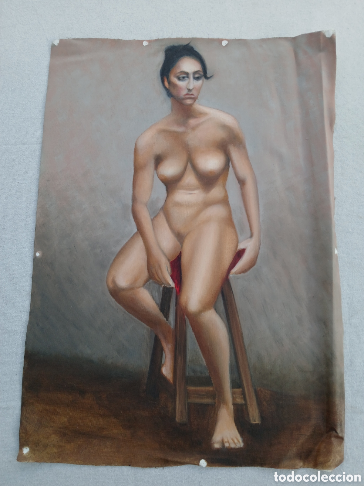 Arte: Desnudo femenino. &Oacute;leo sobre lienzo