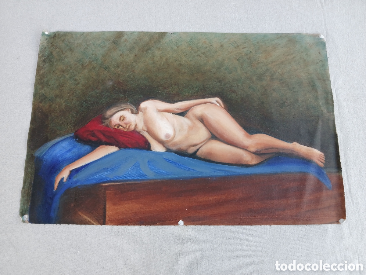 Arte: Desnudo femenino. &Oacute;leo sobre lienzo