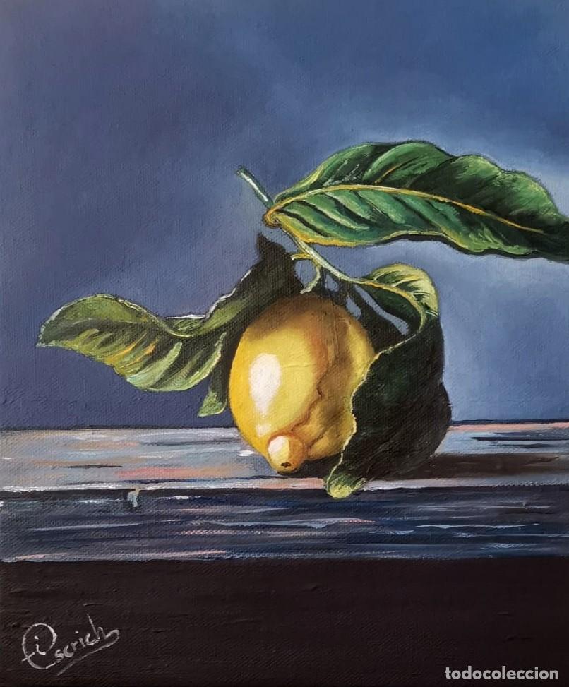 Art: Lim&oacute;n-&Oacute;leo sobre lienzo pintado por Inma Escrich