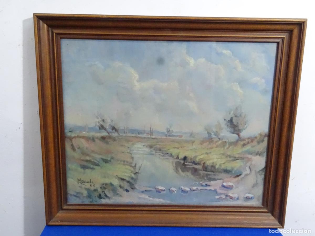 Art: &Oacute;LEO AUTOR POR IDENTIFICAR. GALER&Iacute;A AUSART VIC. 1955. BUEN TRAZO Y DOMINIO DE LA LUZ.