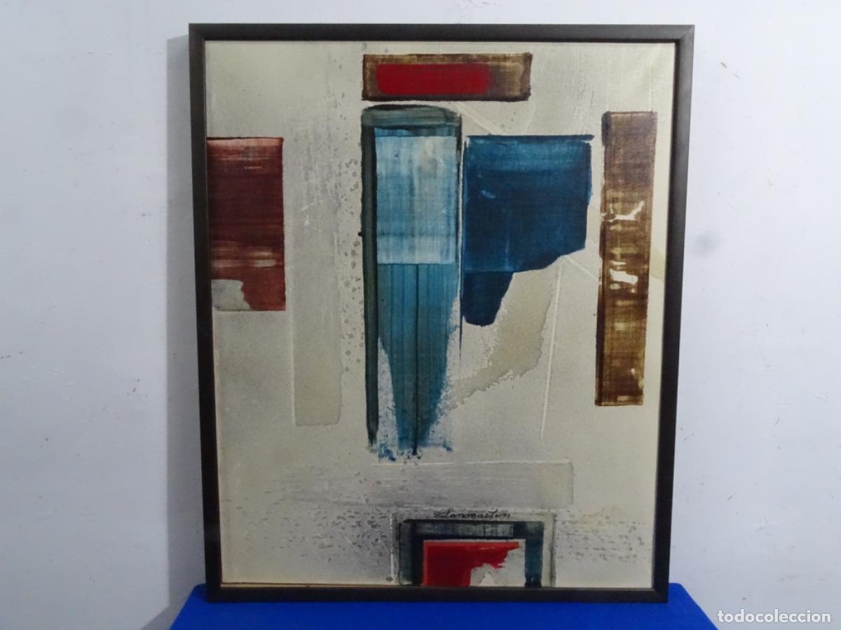 Art: T&Eacute;CNICA MIXTA ABSTRACTA SOBRE TELA FIRMADO SAN MARTIN 1992. ESTILO PERSONAL.