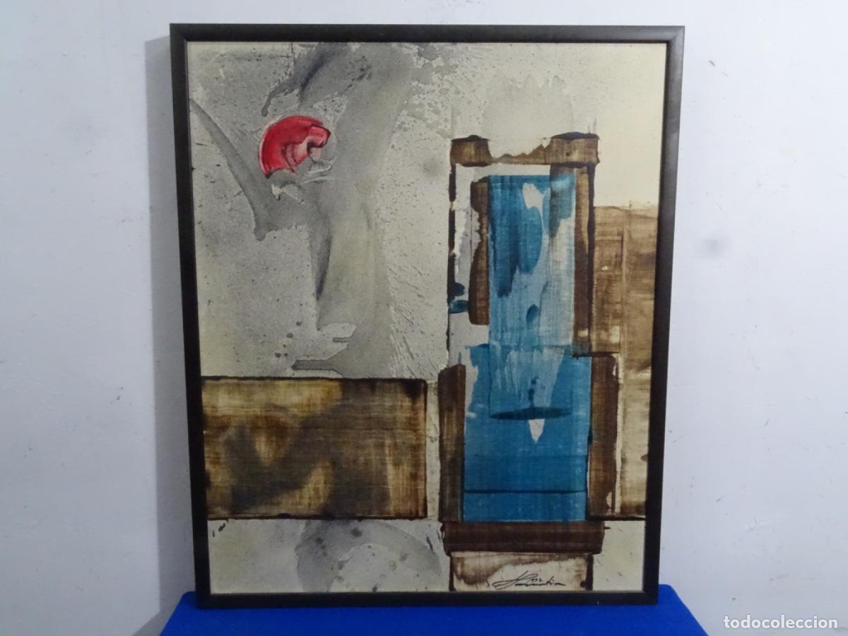 Arte: T&Eacute;CNICA MIXTA ABSTRACTA SOBRE TELA FIRMADO SAN MARTIN 1992. ESTILO PERSONAL.