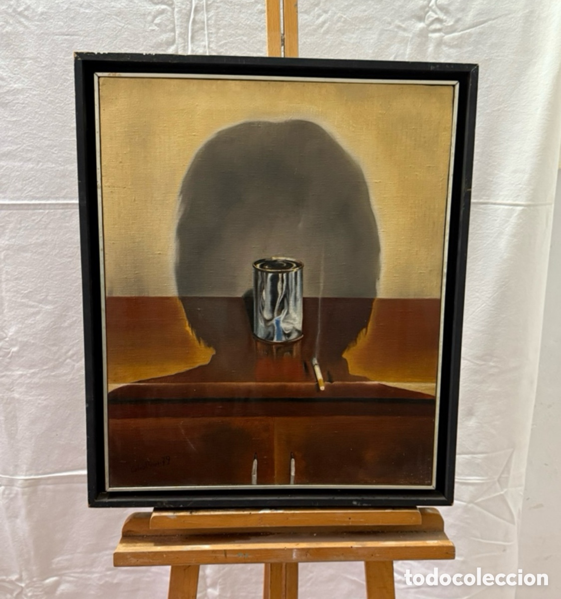 Art: Ricard Calvo Dur&aacute;n 1979 Selfportrait &oacute;leo sobre lienzo.