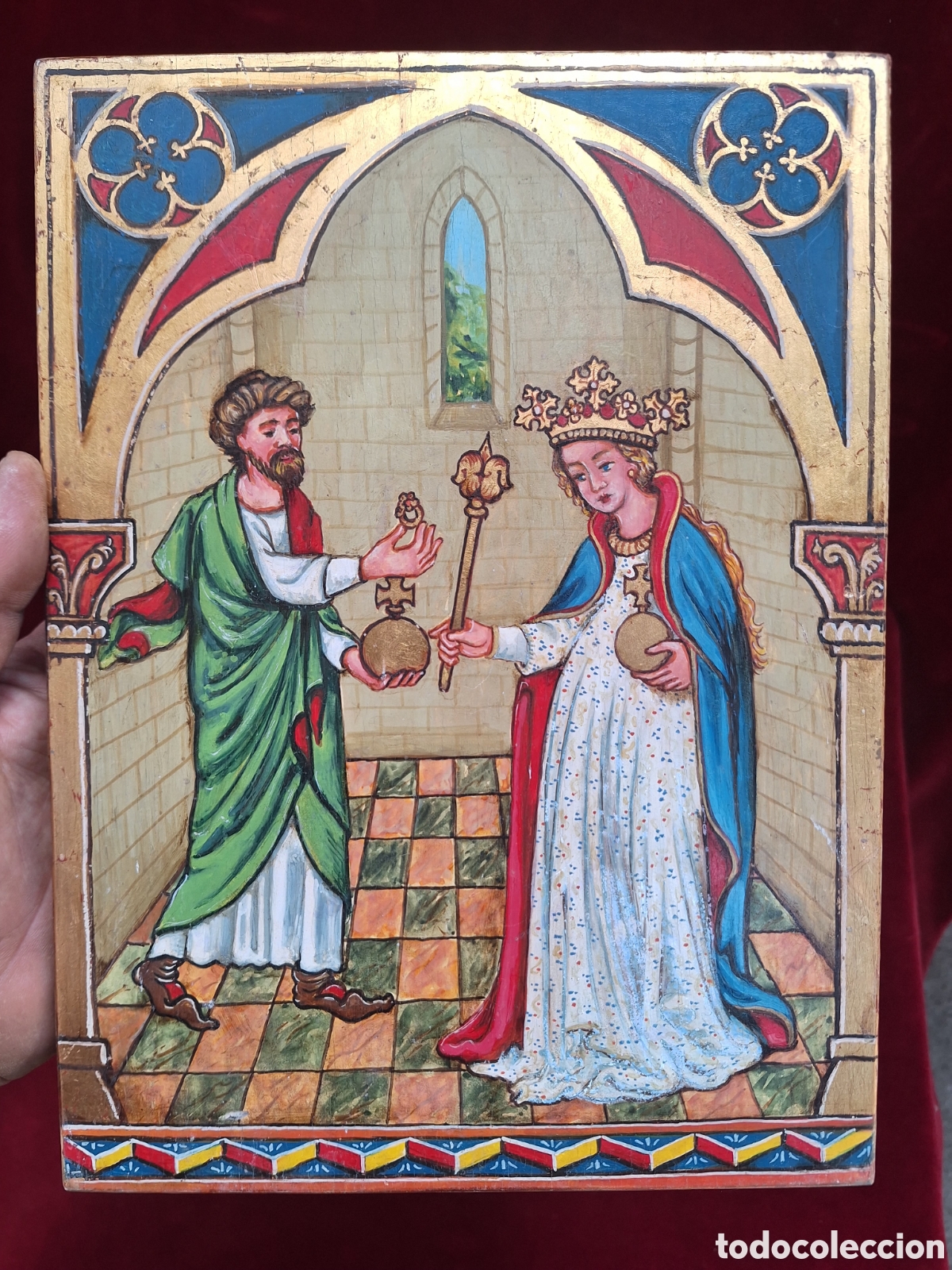 Arte: Antiguo oleo sobre madera! Firmada Ramon Berenguer!