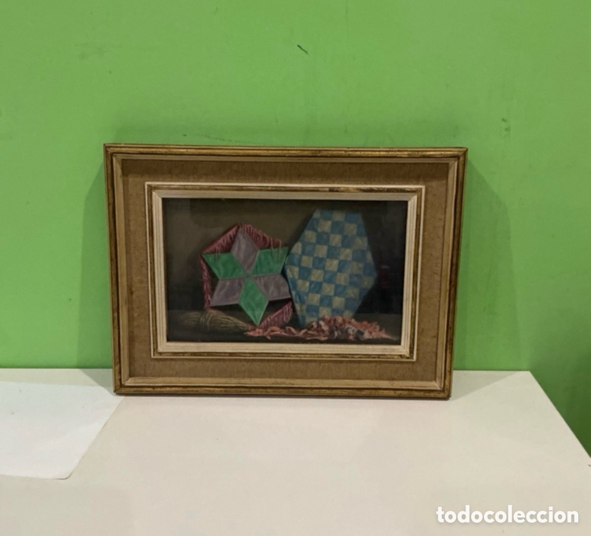 Art: Arturo Mart&iacute;nez Cabezas 1899 &oacute;leo sobre tablex firmado y fechado 1961 bodeg&oacute;n composici&oacute;n geom&eacute;tric