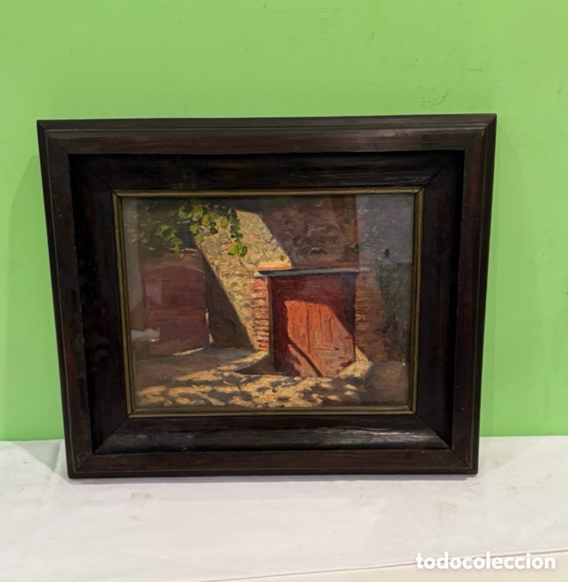 Art: Arturo Mart&iacute;nez Cabezas (Valencia 1899) &oacute;leo sobre lienzo firmado paisaje arquitect&oacute;nico 58 x 48 cm