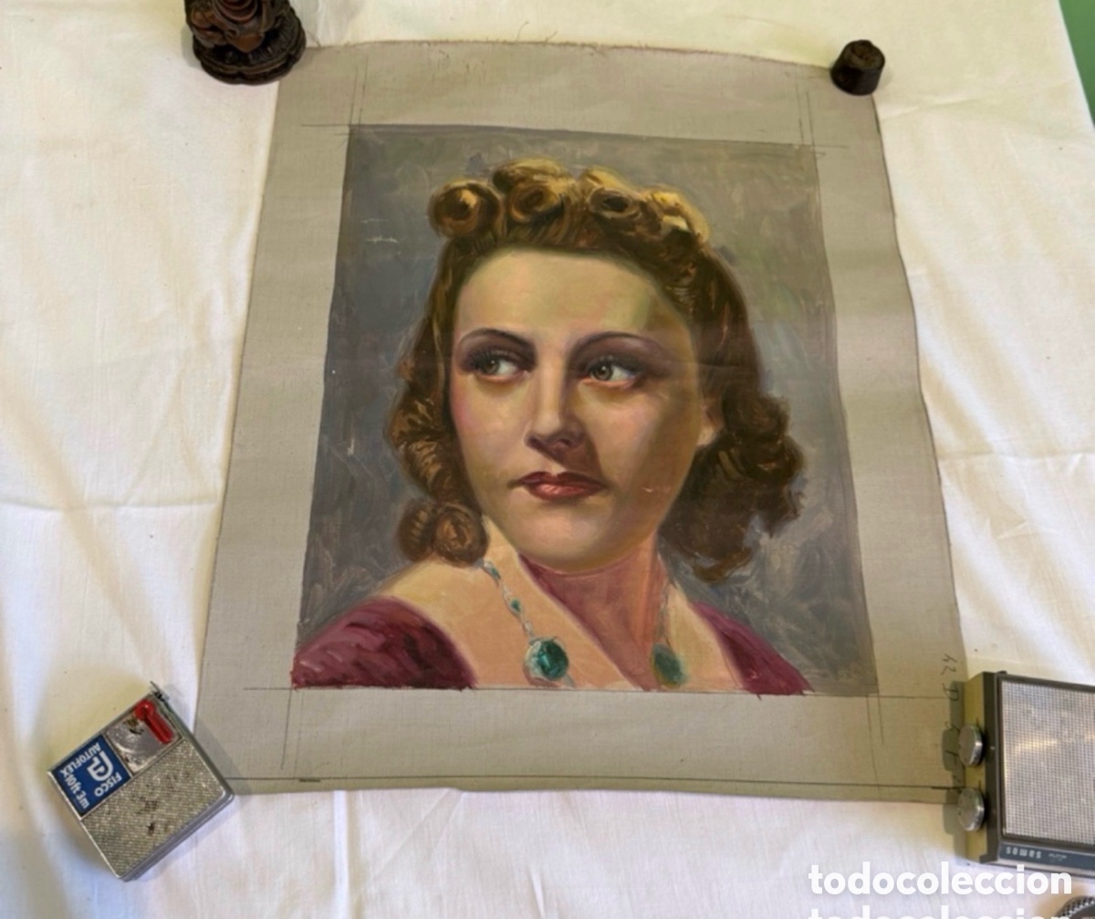 Art: ARTURO MARTINEZ CABEZAS (VALENCIA 1899 - BARCELONA ? ) OLEO SOBRE LIENZO.RETRATO