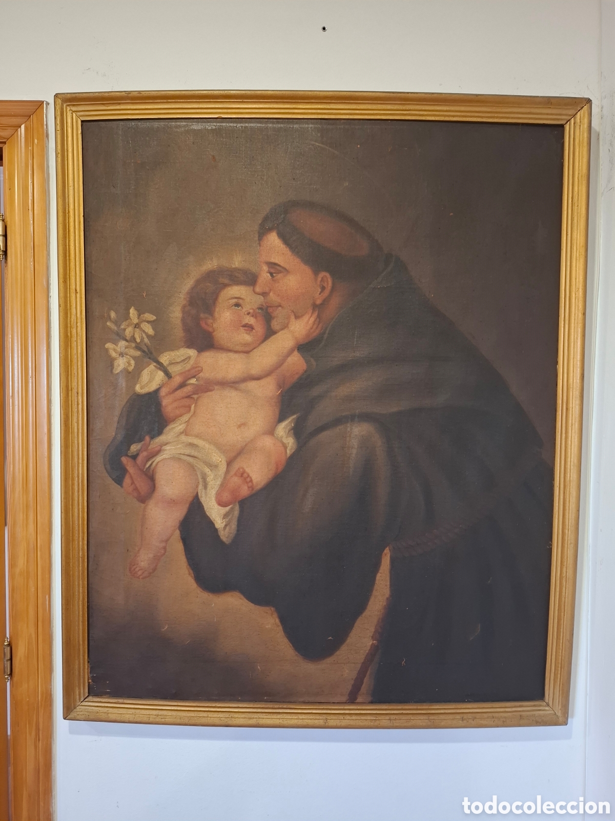 Arte: Oleo sobre lienzo san antonio 107x87