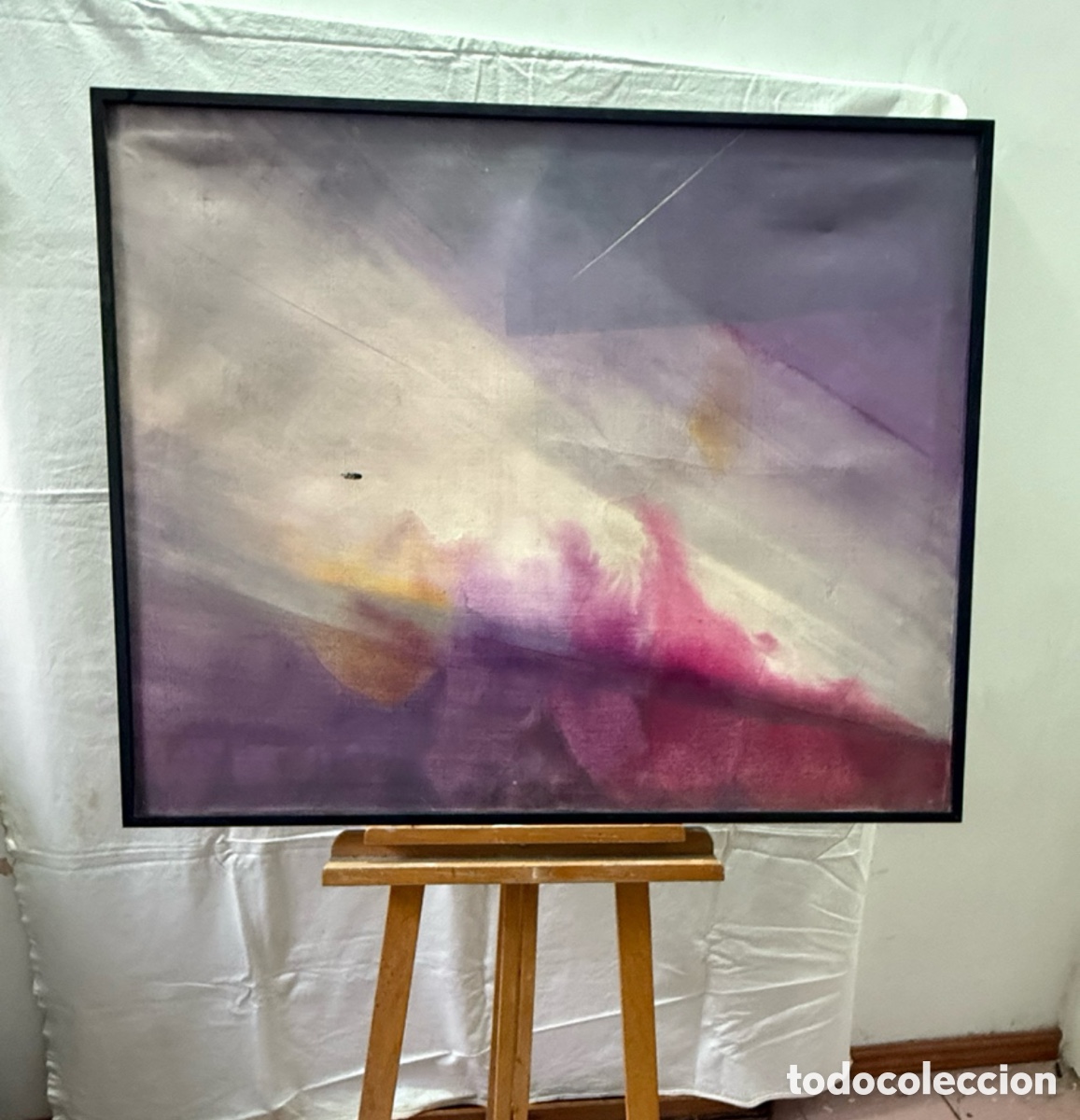 Kunst: Gabriela Vargas acr&iacute;lico sobre lienzo 1988 gran formato composici&oacute;n abstracta