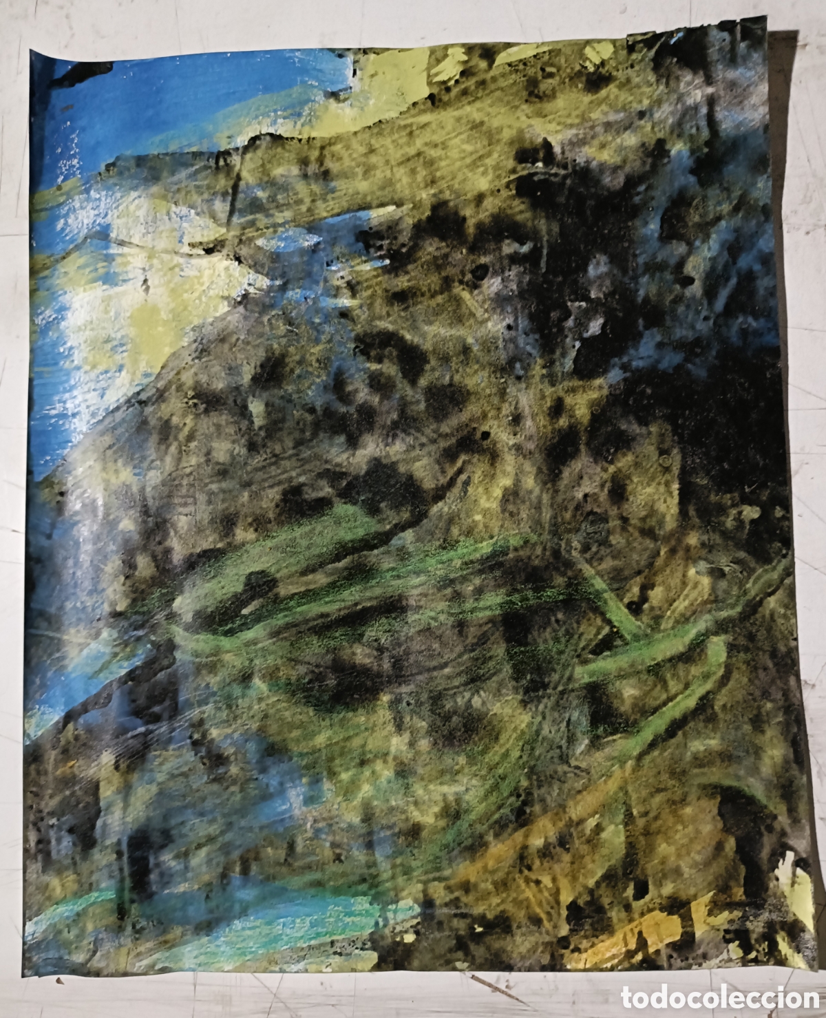 Arte: Pintura abstracta. T&eacute;cnica mixta sobre papel