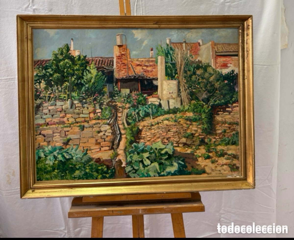 Arte: Pau Casanovas Morral. Casa Vella Sabadell. Paisaje rural catal&aacute;n. &Oacute;leo sobre tablex firmado.(80X64