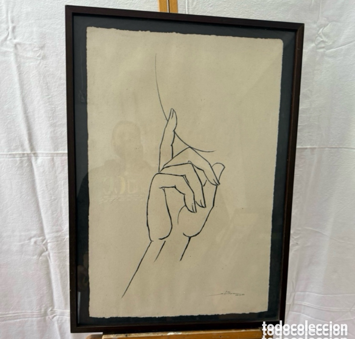 Art: Jordi Roca Tubau (Ripoll, 1933) dibujo Tinta sobre papel firmado y fechado. Escuela Catalans