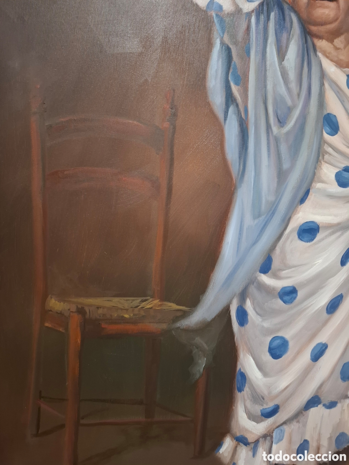 Arte: Oleo sobre lienzo gitana luis marquez 117x89 - Foto 4