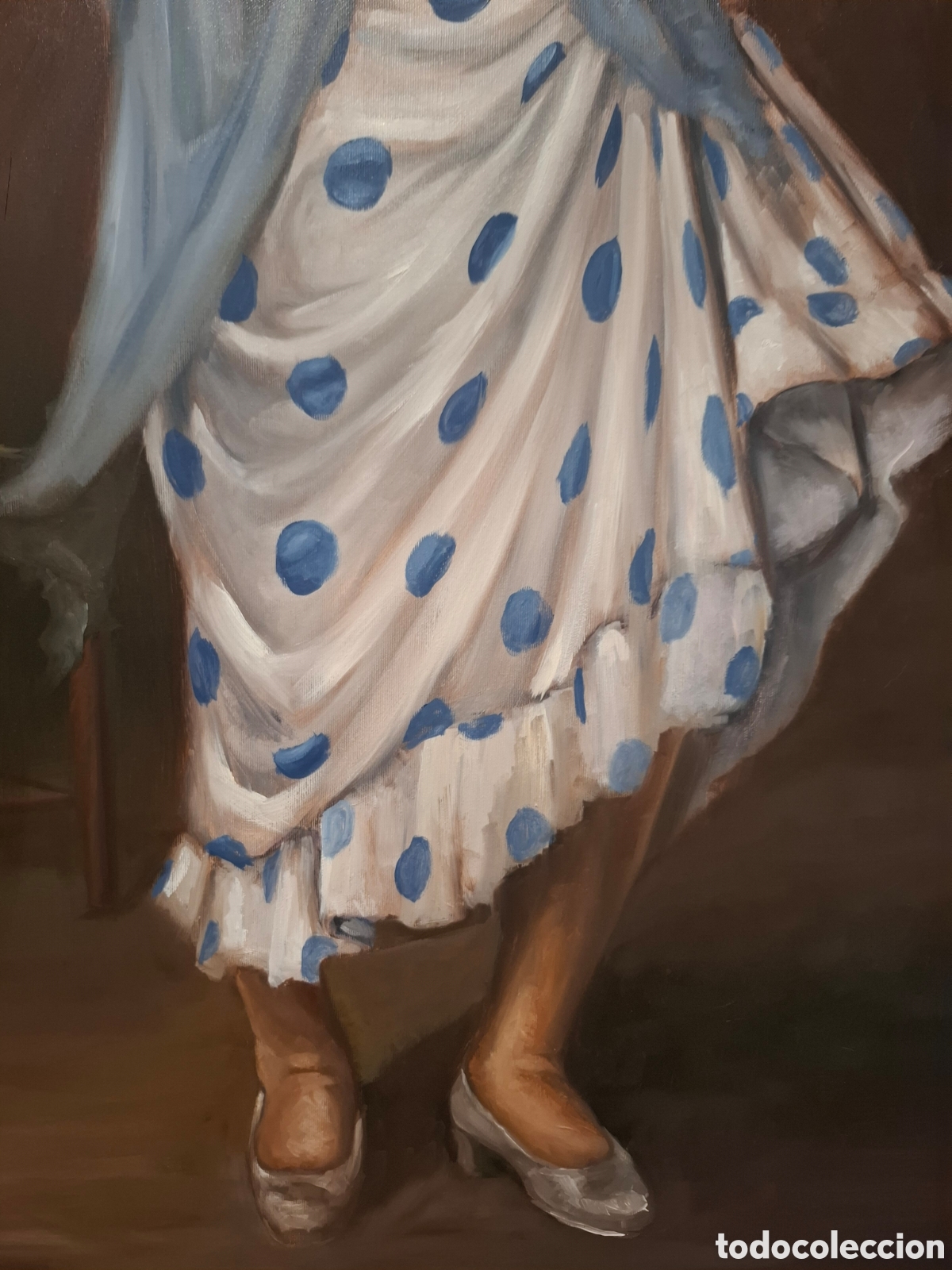 Arte: Oleo sobre lienzo gitana luis marquez 117x89 - Foto 5