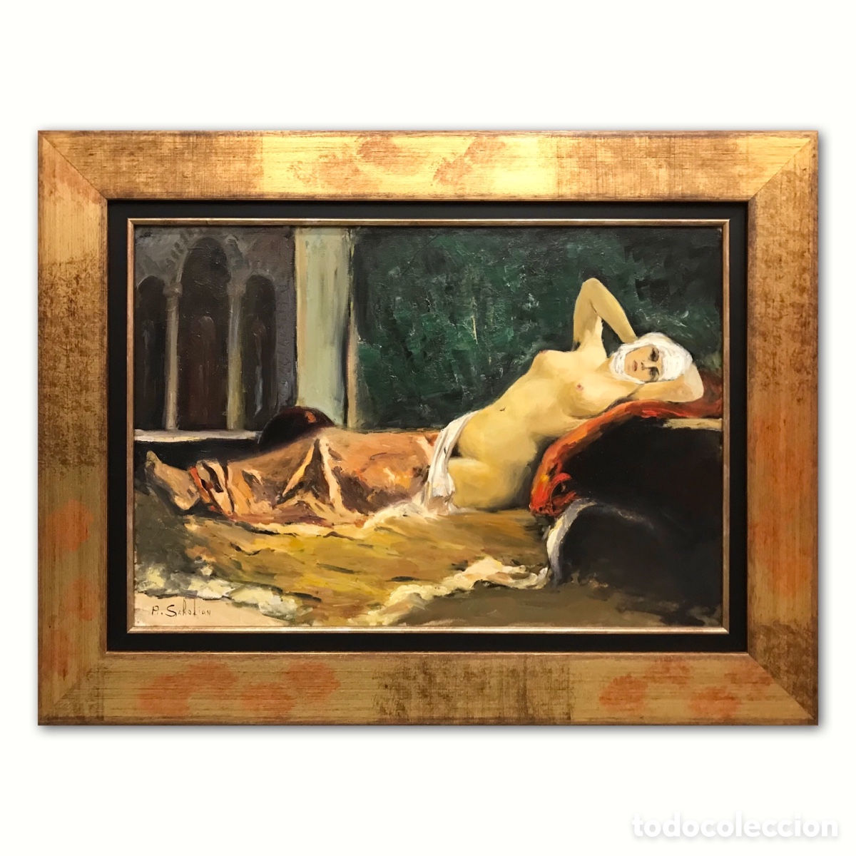 Arte: &ldquo;Odalisca Reclinada&rdquo; Marc Akop Sarolian (1927-2017), 2005, 95x72cm