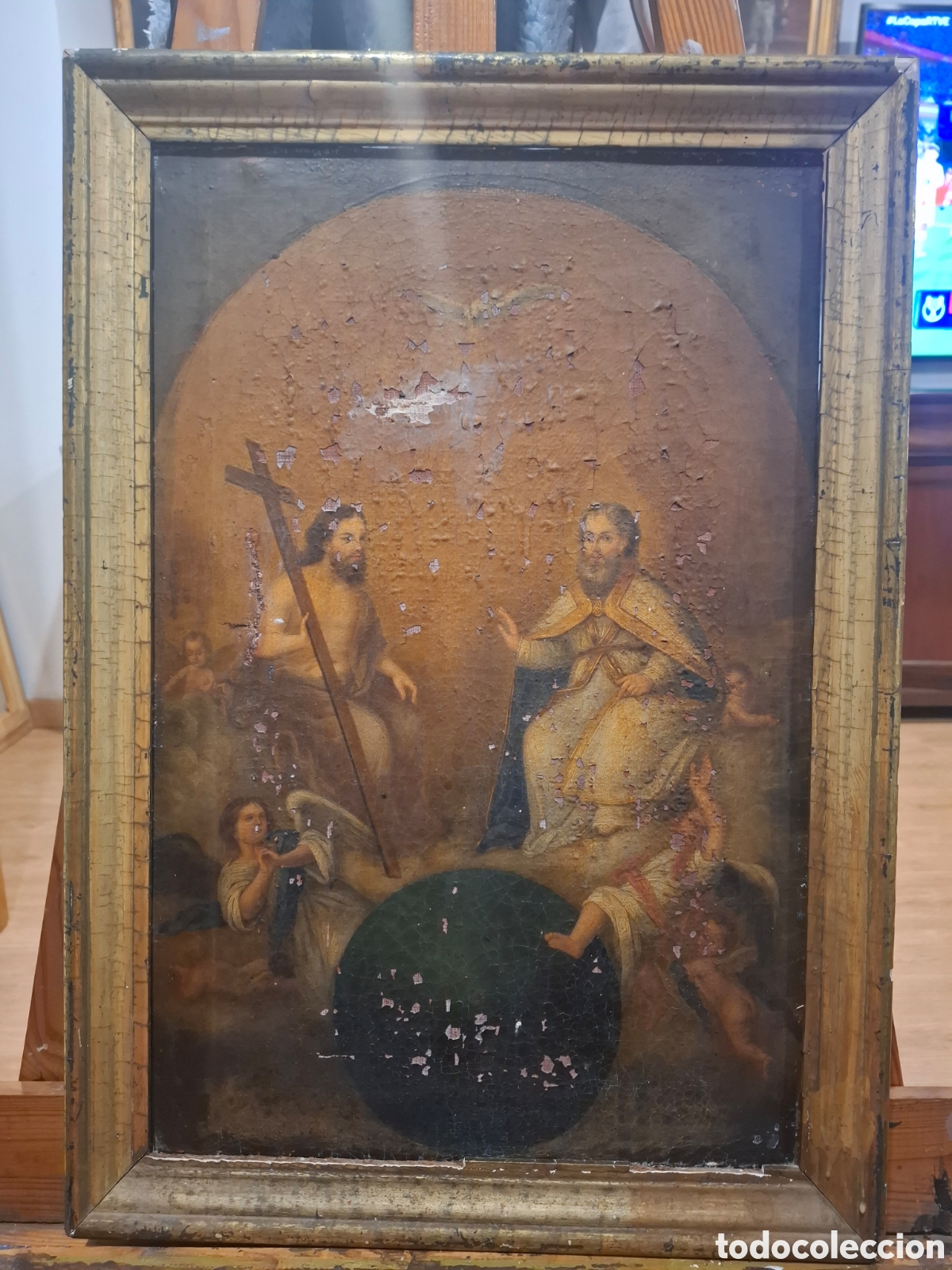 Arte: Oleo sobre lienzo necesita una gran restauracion 57x40