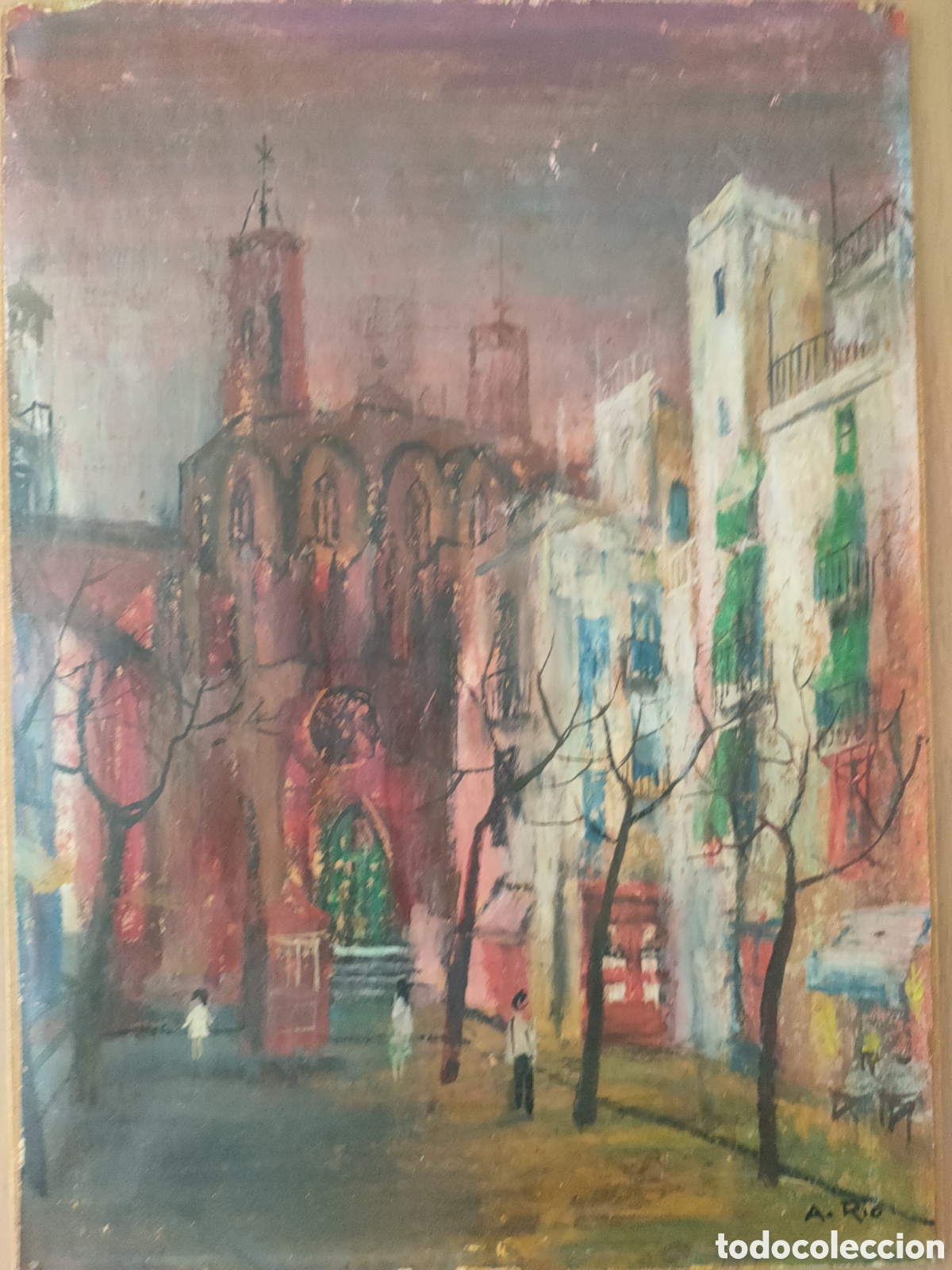 Arte: Agust&iacute; R&iacute;o &oacute;leo sobre papel firmado