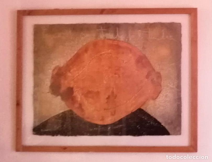 Arte: pintura Llu&iacute;s Vil&agrave; i Vendrell - Navegants - obra papel hecho a mano de banyoles - 77 cm x 57 cm