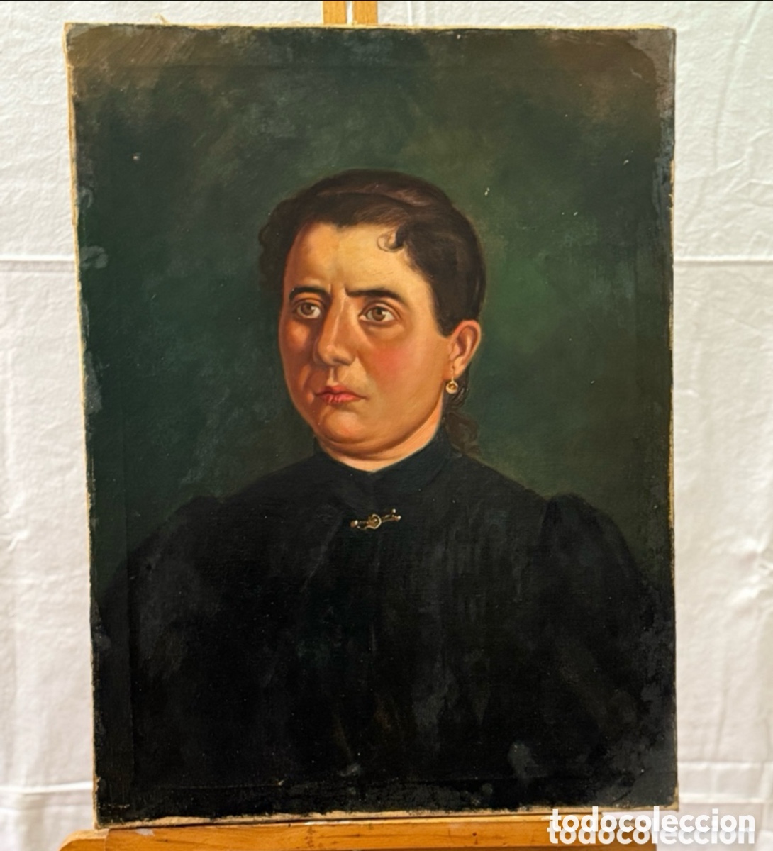 Arte: V. Miquel 1930. Retrato femenino. &Oacute;leo sobre lienzo.