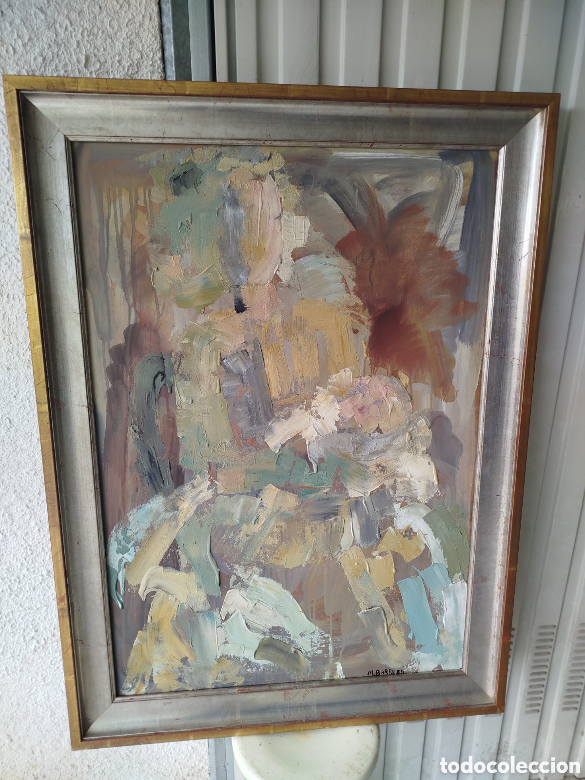 Arte: Cuadro firmado, &oacute;leo sobre tabla. - Foto 2