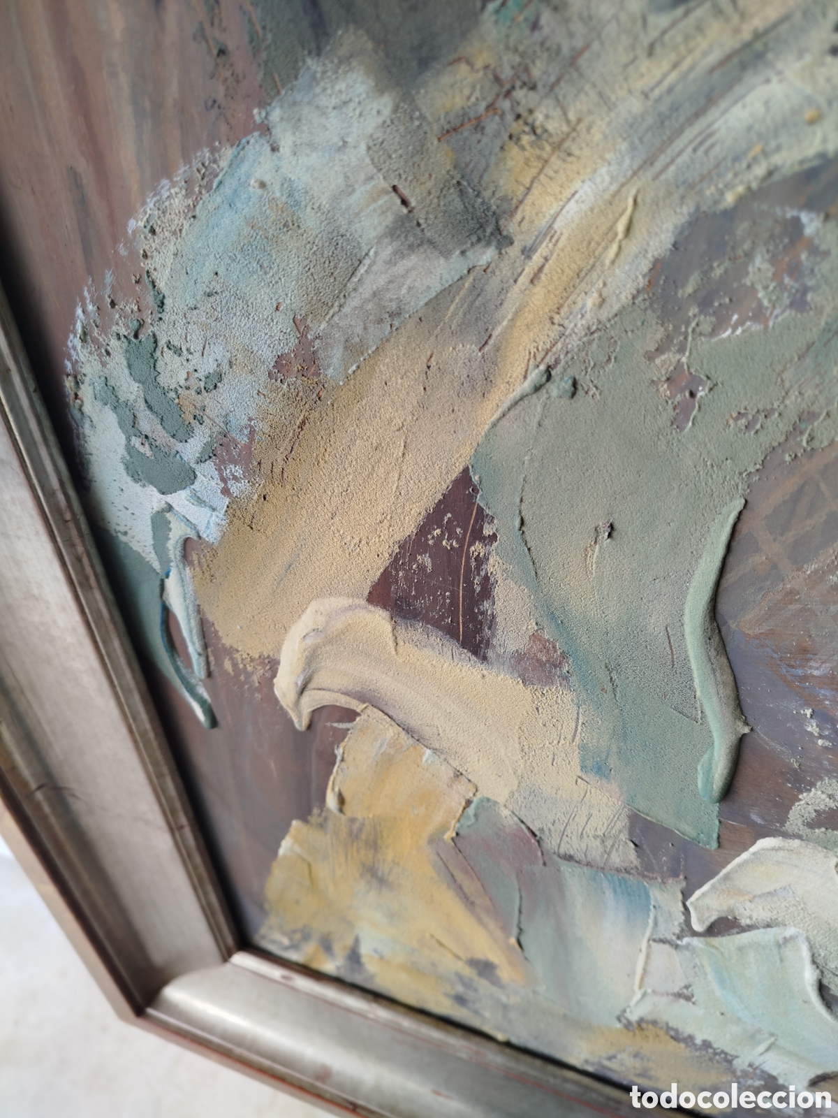 Arte: Cuadro firmado, &oacute;leo sobre tabla. - Foto 8