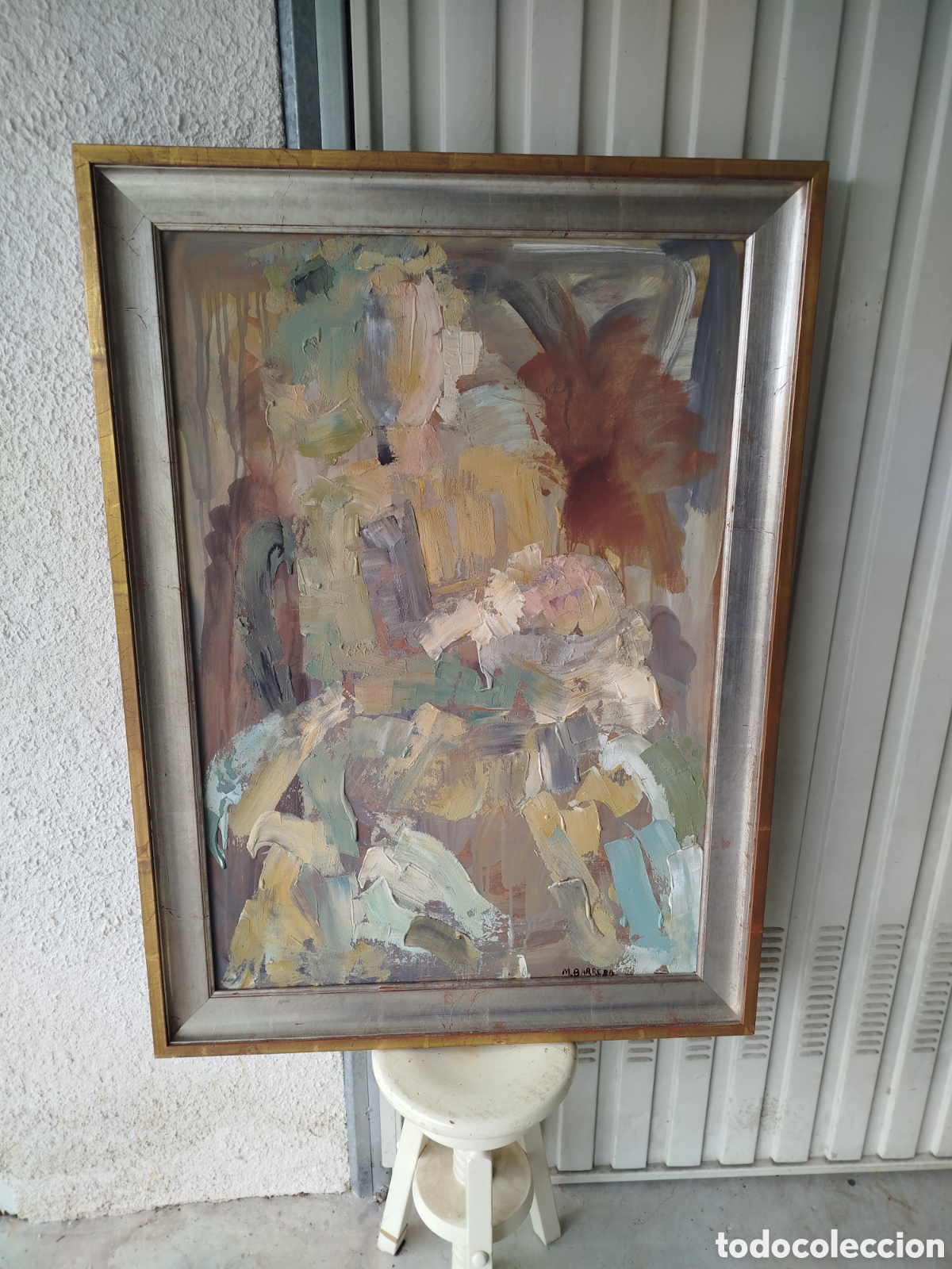 Arte: Cuadro firmado, &oacute;leo sobre tabla. - Foto 1