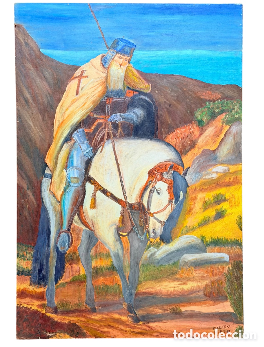 Arte: Pintura al &Oacute;leo Retrato de M&iacute;o Cid