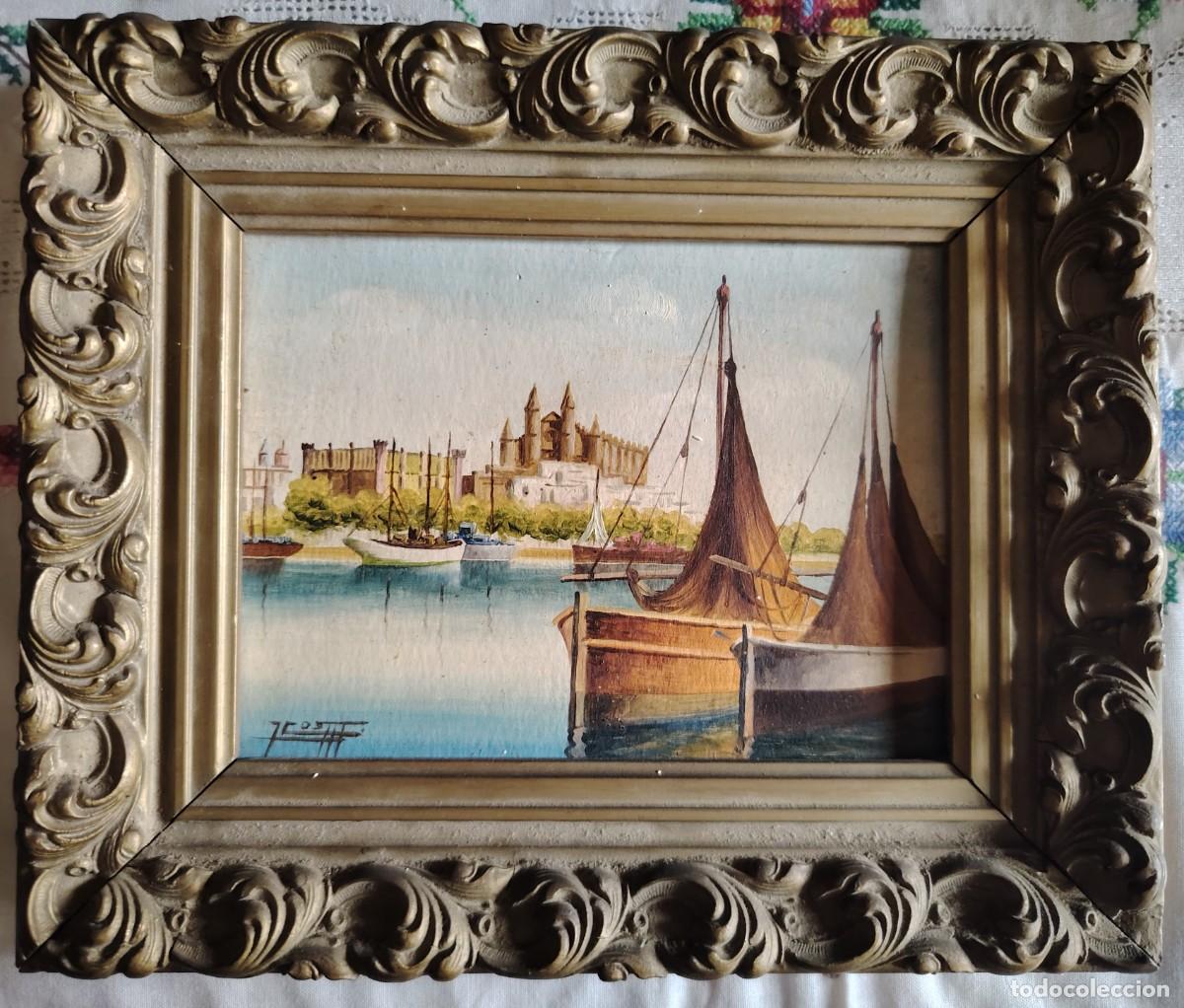 Arte: PEQUE&Ntilde;O OLEO SOBRE TABLA DE MALLORCA FIRMADO