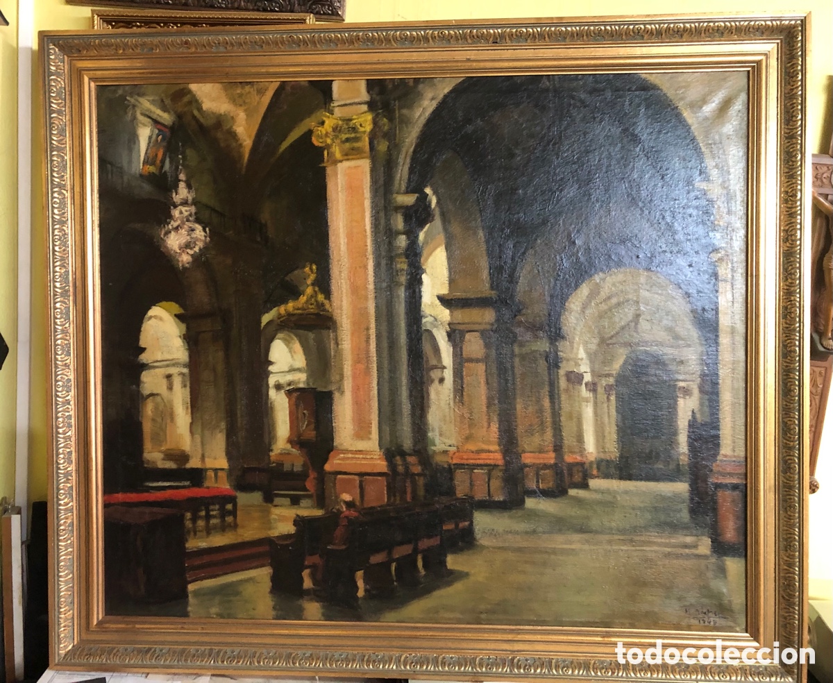 Arte: Oleo sobre lienzo firmado M.Nacher medidas 101x86,5 con marco 113x99