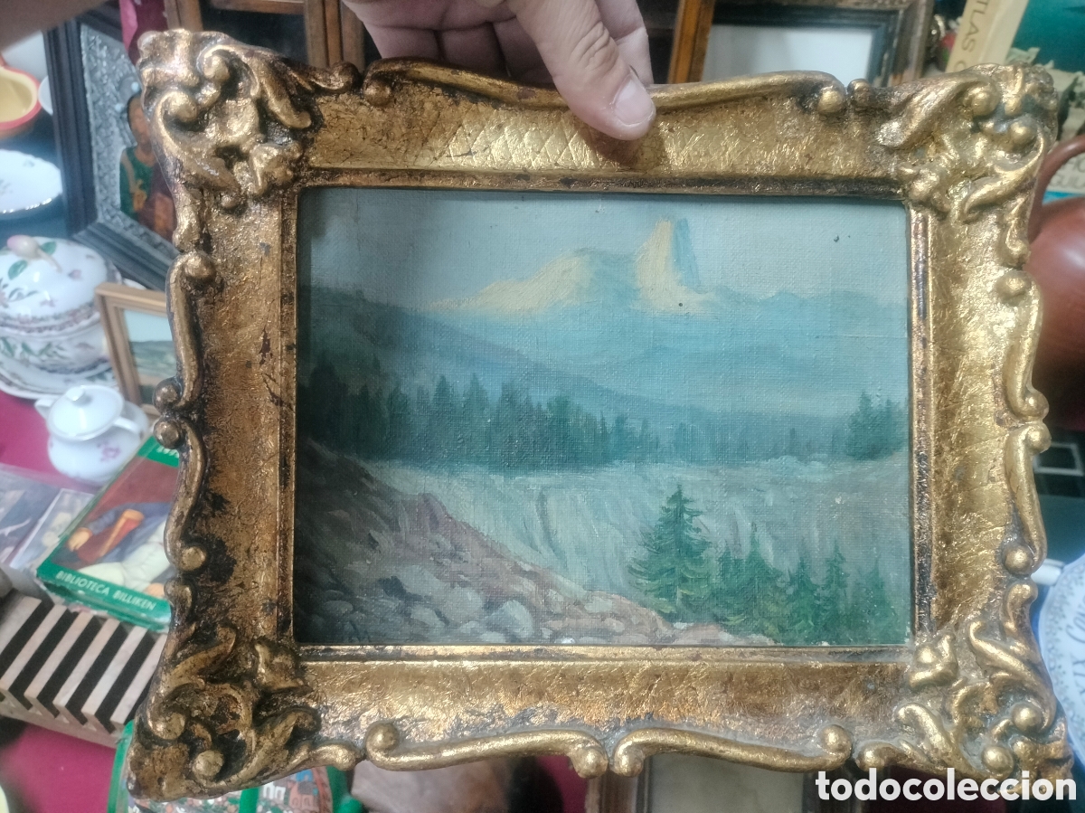 Art: pintura al &oacute;leo sovi&eacute;tica ucraniana sobre cart&oacute;n principio siglo XX. Firmada