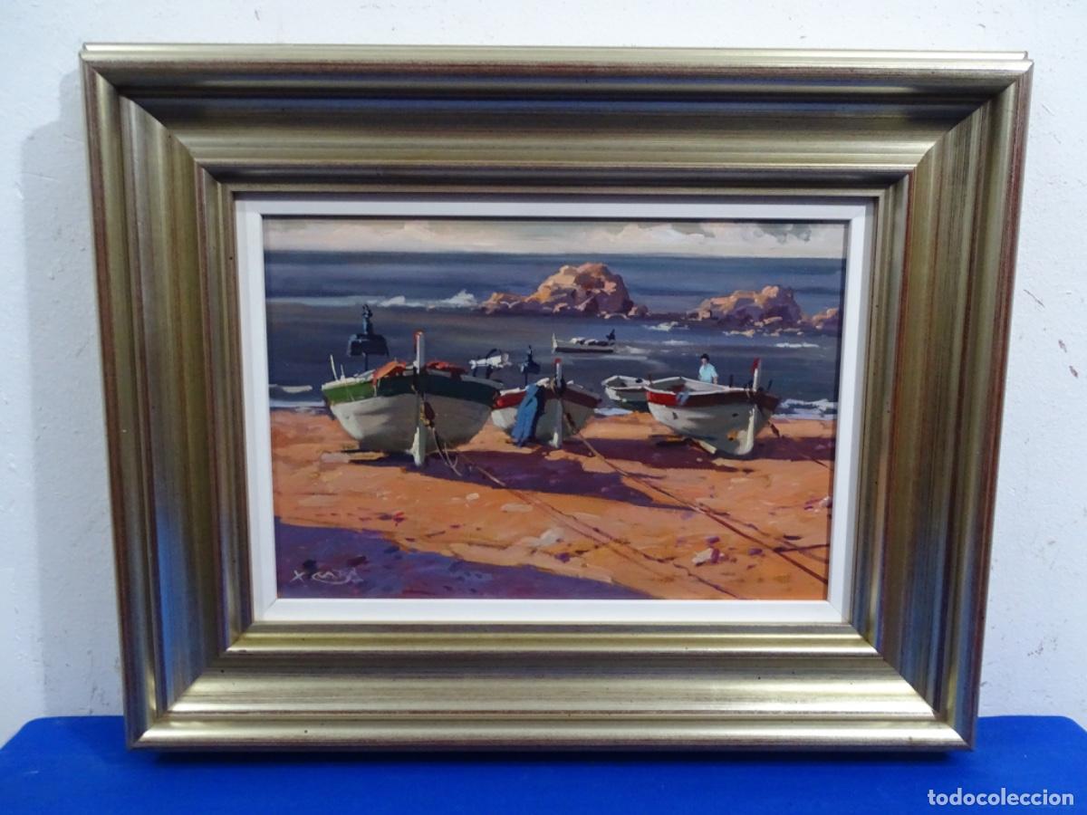 Arte: &Oacute;LEO SOBRE TELA XAVIER CABA I COMPANY (CASTELLAR DEL VALLES 1928-1996). PAISAJE COSTA BRAVA.