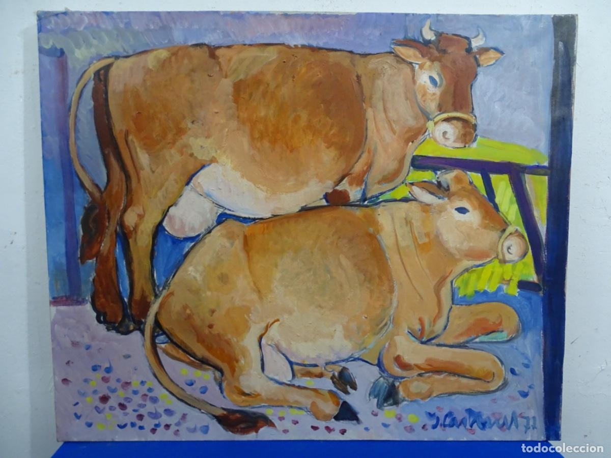 Arte: &Oacute;LEO TELA JAUME CARBONELL (BARCELONA 1942-2010). &ldquo;VAQUES 77&rdquo;. SELLO GALER&Iacute;A.