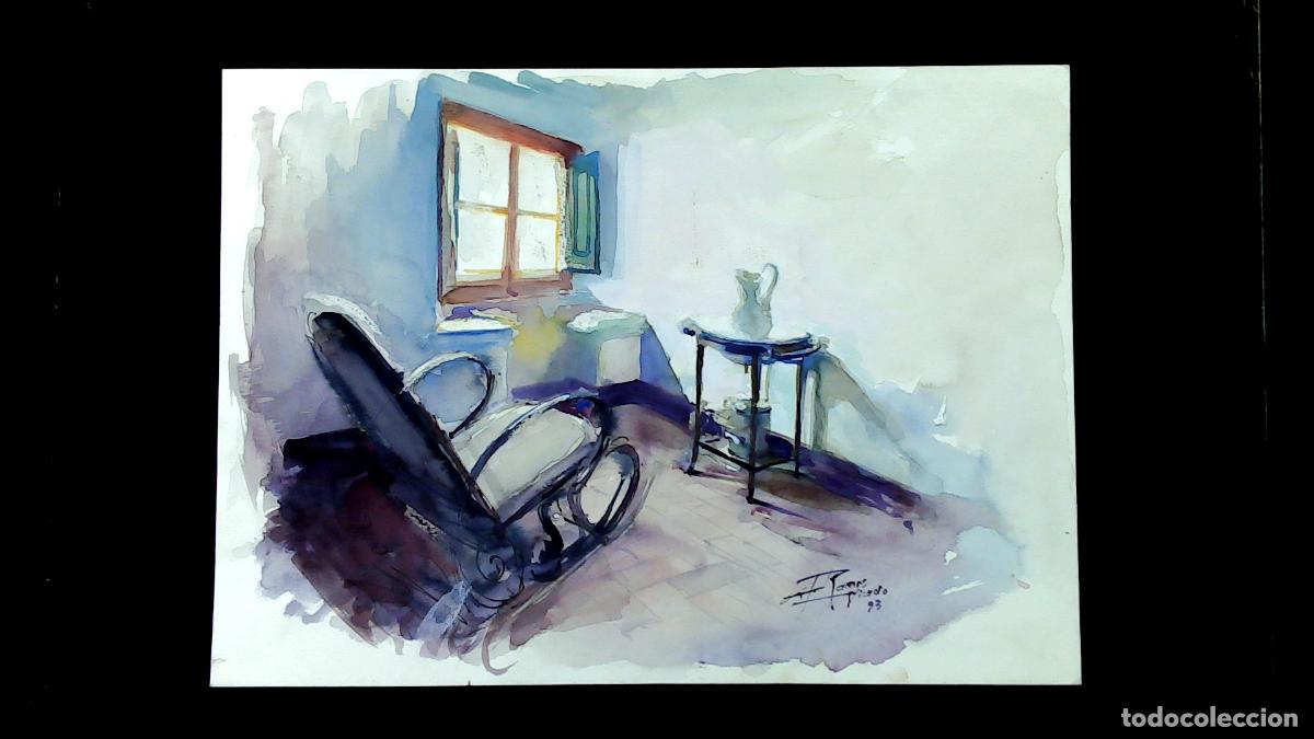 Arte: Ramos Vicedo - Silla junto a ventana - 50x35 cm - Acuarelas
