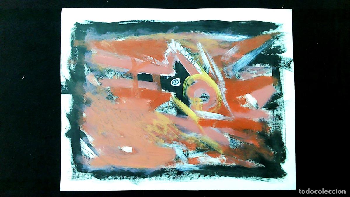 Arte: Antonio Juarez Navas - Forma en espiral amarilla - 50x40 cm - Acuarelas