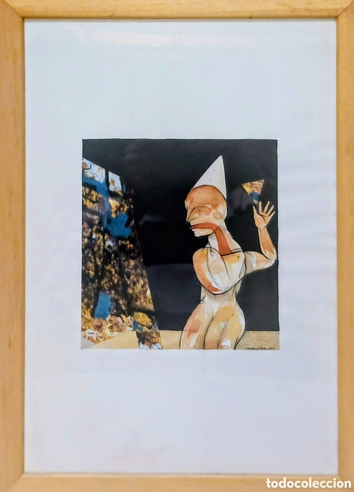 Arte: EDUARD BIGAS TINTA.ACRILICA.COLLAGE.ACUARELA EN PAPE 36.5X25.5 LONDRES 2004