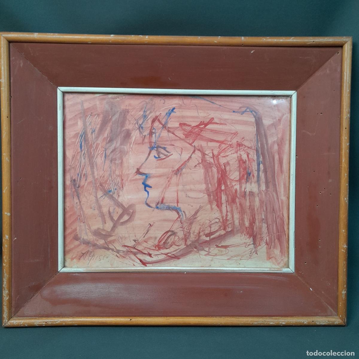 Kunst: C-1981. ALFREDO OPISSO CARDONA (1907-1980). RETRATO. T&Eacute;CNICA MIXTA SOBRE PAPEL. 1970 CA.