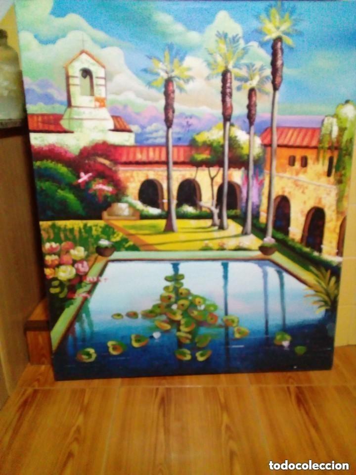 Arte: precioso cuadro oleo sobre lienzo-120 x 100 cm