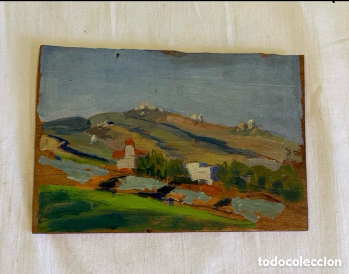 Art: Arturo Mart&iacute;nez Cabezas &oacute;leo sobre tablex paisaje catal&aacute;n original