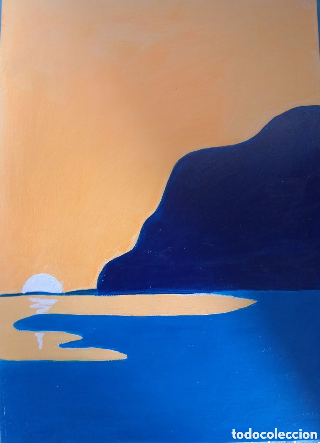 Arte: Original pintura paisaje abstracto (1) acr&iacute;lico sobre papel cart&oacute;n r&iacute;gido 42cmx29,5cm. Muy bonito