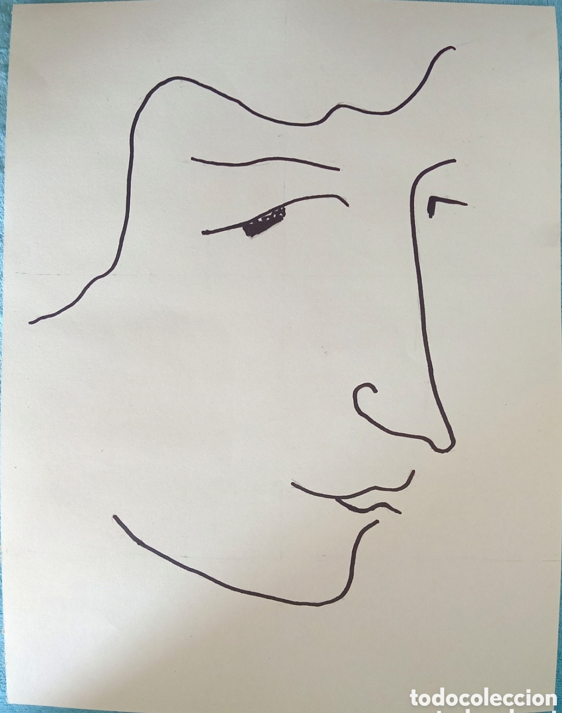 Arte: Interpretaci&oacute;n pintura dibujo (4) de Matisse. Rotulador sobre papel de dibujo 36cmx27,7cm... Muy bon