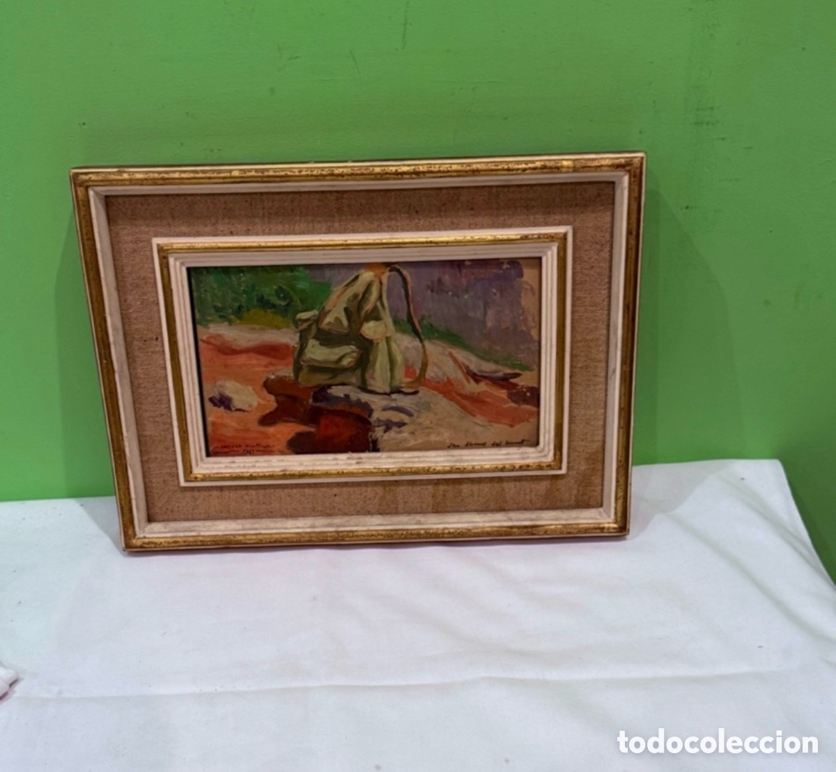 Art: Arturo Mart&iacute;nez Cabezas (1899) paisaje San Lloren&ccedil; del Munt &oacute;leo sobre tablex fermado