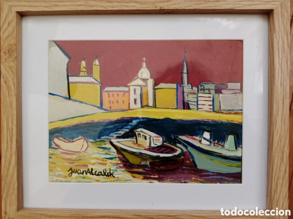 Arte: JUAN ALCALDE, GOUACHE, ESCUELA DE PAR&Iacute;S, PINTOR MADRILE&Ntilde;O