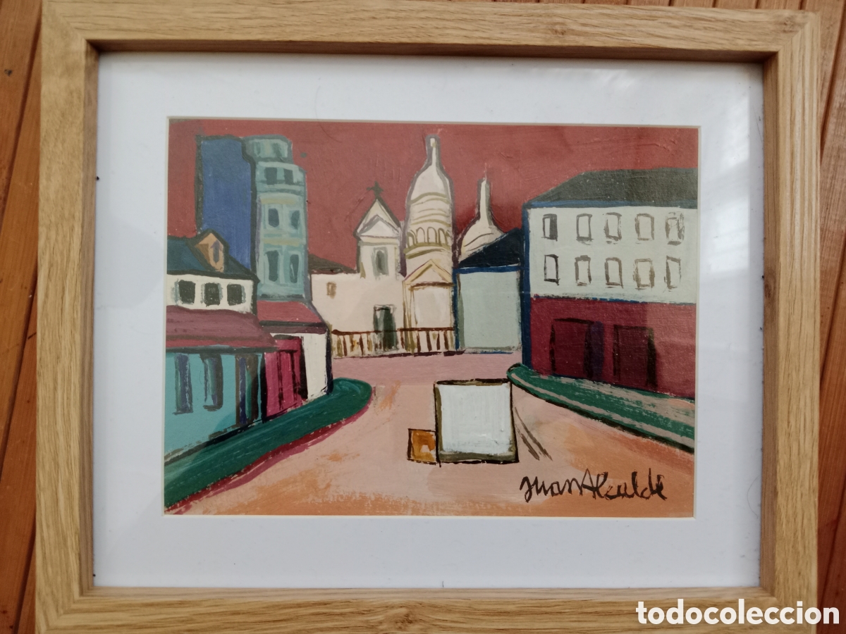 Arte: JUAN ALCALDE, GOUACHE PARIS, ESCUELA DE PAR&Iacute;S, PINTOR MADRILE&Ntilde;O