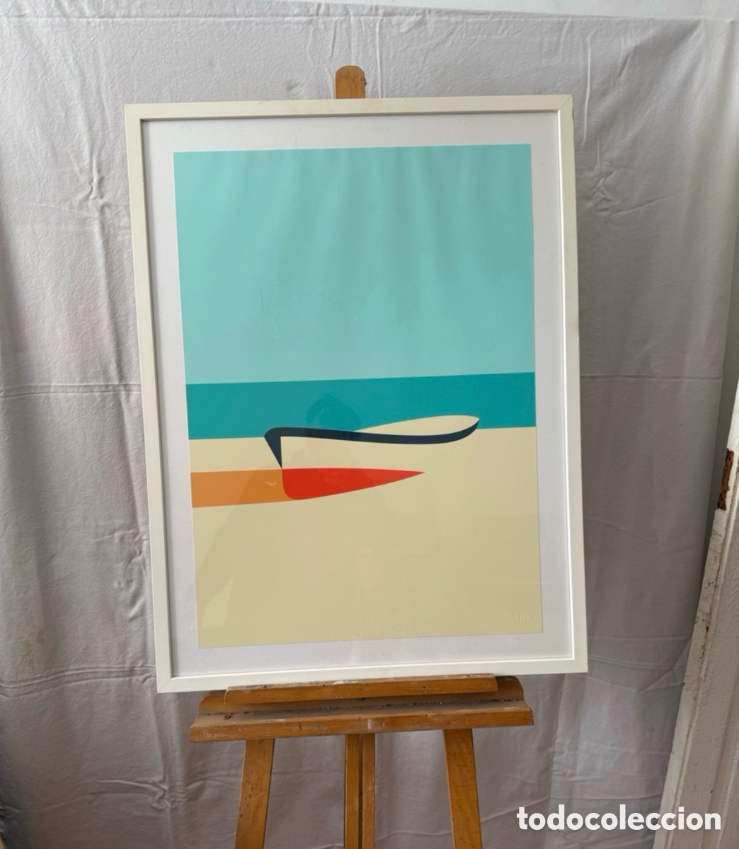 Art: Litograf&iacute;a enmarcada HEY June 70x50 cm dise&ntilde;o contempor&aacute;neo