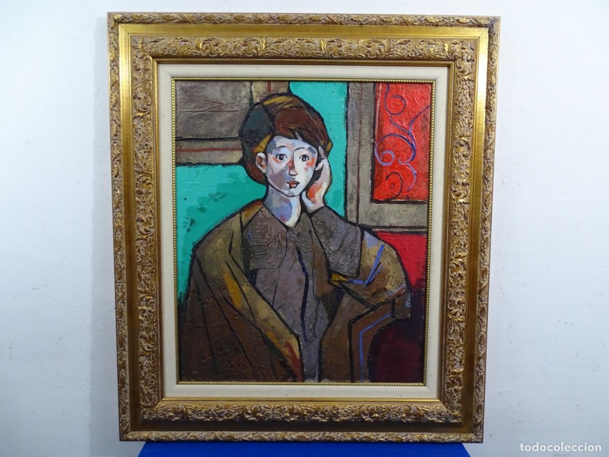 Art: T&Eacute;CNICA MIXTA SOBRE TELA MIQUEL TORNER DE SAMIR (SANTA PAU 1938). RETRATO.