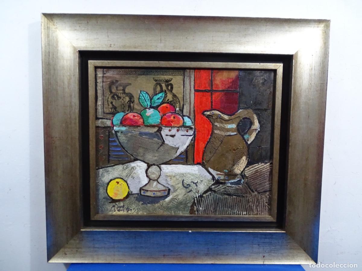 Arte: T&Eacute;CNICA MIXTA SOBRE TELA MIQUEL TORNER DE SAMIR (SANTA PAU 1938). BODEGON.