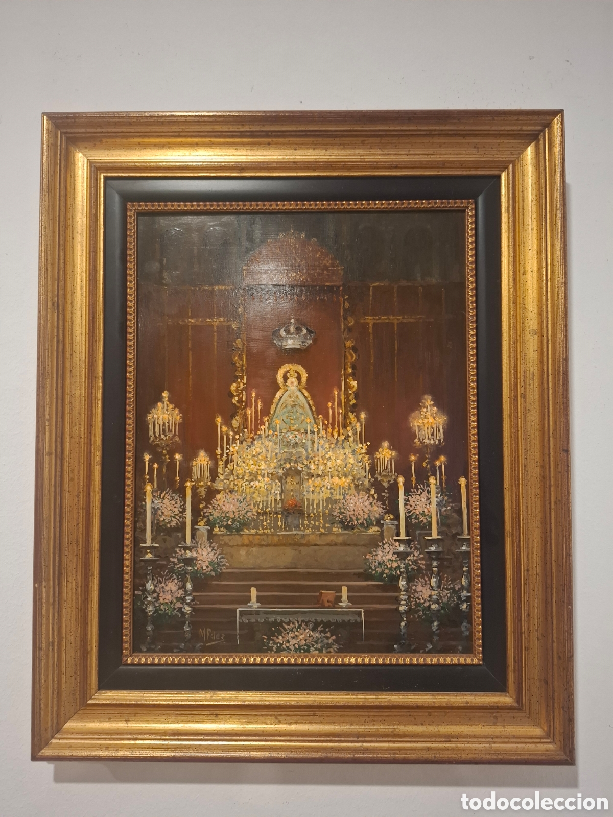 Arte: Oleo sobre tabla de manuel fernandez 52x43