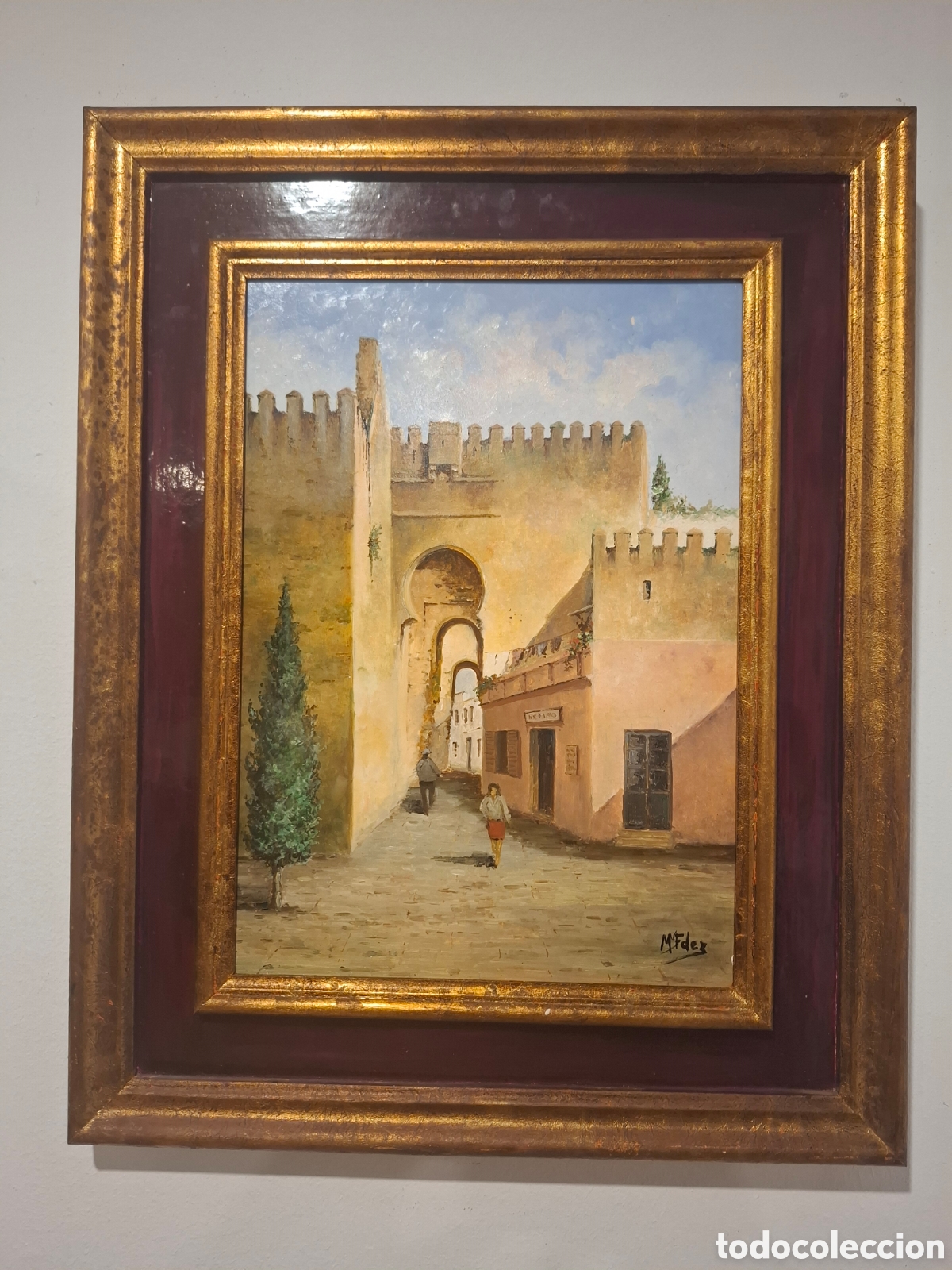 Arte: Oleo sobre tabla manuel fernandez 56x45