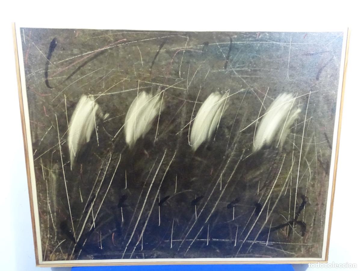 Arte: GRAN T&Eacute;CNICA MIXTA EN TELA JOSEP CA&Ntilde;ADA (BARCELONA 1951). &ldquo;ESPAI MOVIMENT&rdquo; 1999.