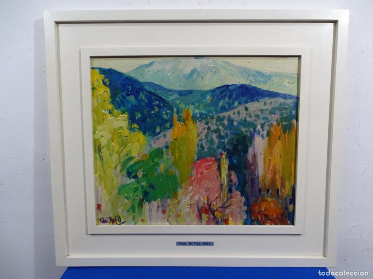 Arte: &Oacute;LEO TELA CERTIFICADO FIDEL BOFILL (VIC 1934-2013). &ldquo;TARDOR LA CERDANYA&rdquo;. ESCUELA TARRASSO.